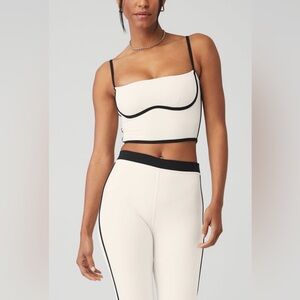 ALO Airbrush Streamlined Bra Tank and Leggings Set Large